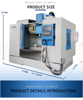 Centre d'usinage vertical CNC VMC1160, haute précision, machine de fraisage CNC 3/4 axes pour le traitement des pièces métalliques et des moules