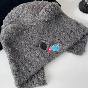 Gorro <span class=keywords><strong>de</strong></span> mujer con orejas <span class=keywords><strong>de</strong></span> <span class=keywords><strong>gato</strong></span>, gorros <span class=keywords><strong>de</strong></span> punto trenzados <span class=keywords><strong>de</strong></span> ganchillo, gorro cálido <span class=keywords><strong>de</strong></span> invierno con orejas <span class=keywords><strong>de</strong></span> oso <span class=keywords><strong>de</strong></span> peluche con logotipo bordado - Product Image 5