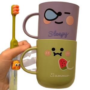 Cute bathroom, children's mouthwash cup, household brushing, thick and durable <b>toothbrush</b>, wash cup - Product Image 5