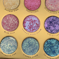 Palette d'ombres à paupières multichromes et duochromes personnalisées 9 couleurs, haute pigmentation, palettes de maquillage pour les yeux