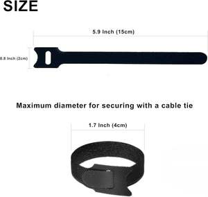 Correa de Sujeción de Cables de Nylon Ecológica y Sostenible, Duradera, Autoadhesiva de Doble Cara con Cierre de Gancho y Bucle - Product Image 2