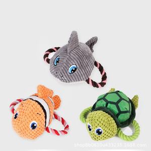 Pet Cartoon Durable Plush <b>Chew</b> <b>Toy</b> for Teething <b>Cats</b> and Dogs Can Make Sound Cotton Rope Series - Product Image 1