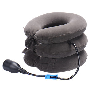 Oreiller gonflable pour traction cervicale, 26x28cm, en velours à trois couches, dispositif de thérapie manuelle portable pour soulager les douleurs au cou - Product Image 3