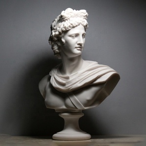 Figura greca antica statua intagliata a mano Design moderno a grandezza naturale busto in pietra di marmo personalizzato soldato romano scultura decorazione per la casa