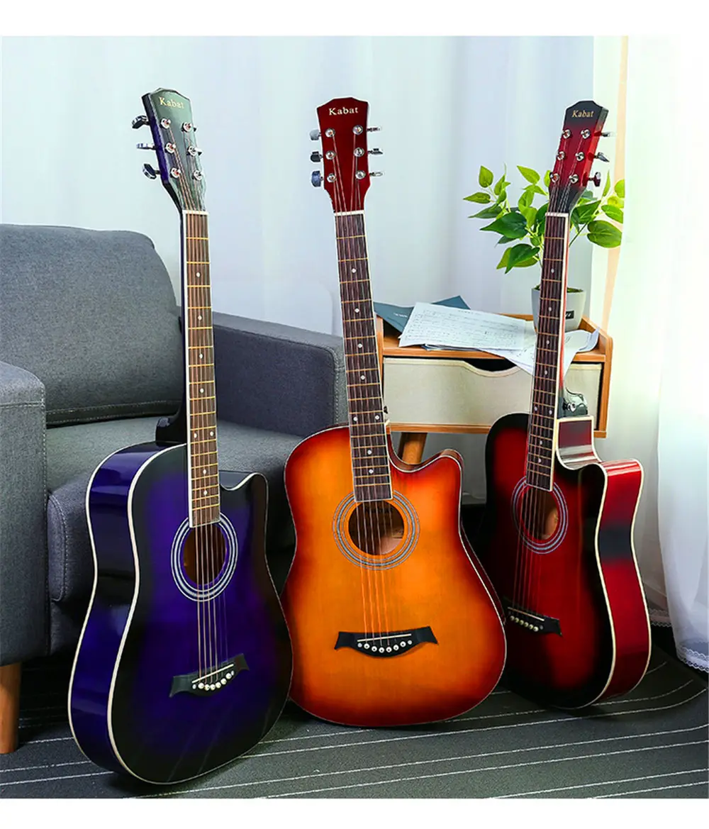38インチフォークギターバスウッドエッジフォークアコースティックギター