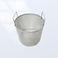 Kustomisasi 304 316 Stainless Steel Metal Woven Mesh Screen Basket Filter Element Tahan Panas Dapat Digunakan Kembali Industri Limbah