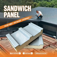 Panneau sandwich isolant écologique en aluminium avec âme en PU, étanche, ignifuge et anticorrosion pour murs extérieurs et toitures commerciaux (OEM)