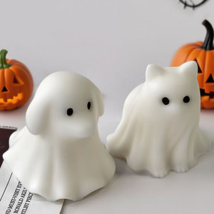 Moules en silicone pour bougies fantômes, chats et chiens, pour décorations d'Halloween DIY - Product Image 1