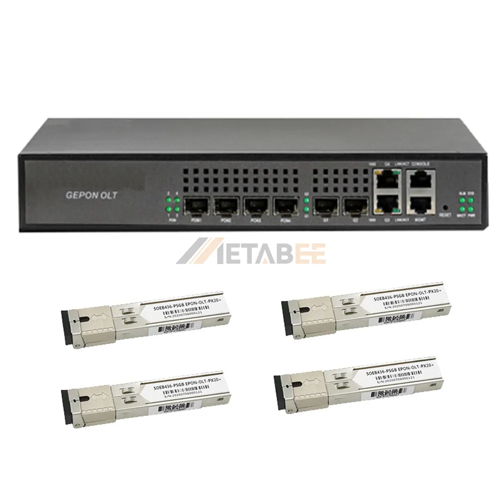 FTTH Mini EPON OLT с 2 и 4 понами и SFP волоконно-оптическим модулем Px20 + для оптического кота ONU