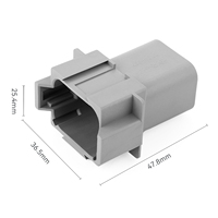 JRready Deutsch DT Wasserdichtes Steckverbinder-Set 8-polig mit # 16 solide Kontakte, 14-20 AWG – Hochleistungsanwendungen für Marine und Transport.