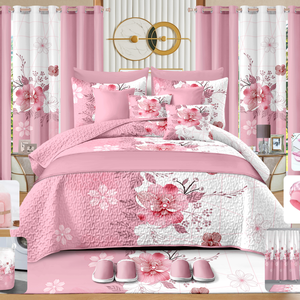 Nuevo Juego de Ropa de Cama de 30 Piezas 2026 con Edredón y Cortinas a Juego, Decoración Real para Dormitorio, Juego de Edredón para el Mercado de Florida y Haití - Product Image 6