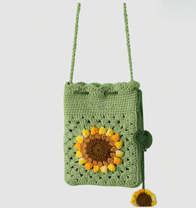 Kit de <span class=keywords><strong>ganchillo</strong></span> hecho <span class=keywords><strong>a</strong></span> mano, Cartera de punto, ligera, plegable, de gran tamaño, bolsa de teléfono de doble cara - Product Image 6