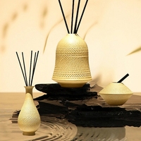 Ensemble diffuseur de parfum en céramique, aromathérapie sans flamme, nouveau style chinois, décoration parfumée pour la maison, bouteille en céramique, souvenir d'hôtel