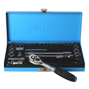 Juego de Llaves de Tubo FIXTEC de Alta Calidad, 31 Piezas, 1/4'', para Reparación de Automóviles, Estándar y Métrico, FHST0631 - Product Image 5