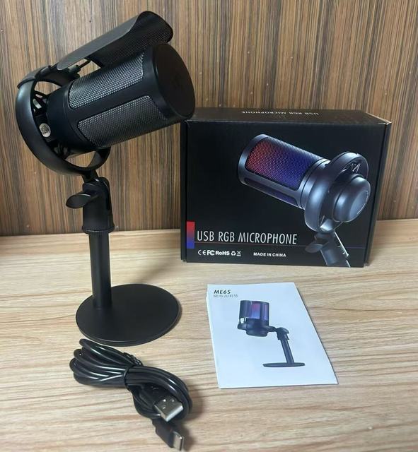 High Quality RGB Studio Recording USB Condenser Microphone Interview Broadcast Podcast Gaming Live Streaming Desktop Microphone