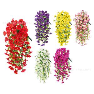 ดอกไม้ประดิษฐ์ ยูคาลิปตัส ดอกไม้ปลอม สีขาว ชมพู แดง ม่วง เหลือง สำหรับตกแต่งงานแต่งงาน ตกแต่งบ้าน แขวนผนัง - Product Image 1