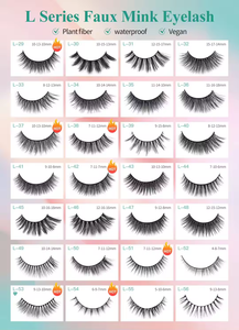 품질 13-15mm 속눈썹 스트립 인조 속눈썹 가격 도매 블랙 및 골드 포장 - Product Image 6