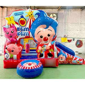 Castillo Inflable de Circo para Niños, Juego de Fiesta Infantil, Brincolín Inflable con Tobogán - Product Image 1