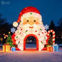 Décoration de renne rougeoyante faite à la main de qualité supérieure-Lanterne de renne LED pour décoration extérieure de Noël e