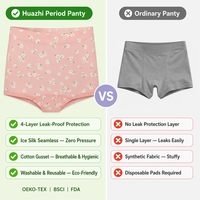 Ropa Interior Menstrual Desechable de Seda Helada sin Costuras con Estampado Floral para Mujer, Alternativa a las Bragas Menstruales, Venta al por Mayor de Fábrica