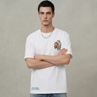DOIT Vente en gros T-shirt personnalisé avec broderie de coiffe de chef, motif photochromique UV luminescent, T-shirt streetwear pour homme 100% coton coupe oversize