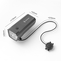 2 en 1 : Klaxon de vélo et lampe frontale LED super lumineuse rechargeable, étanche IPX4, 8 modes, pour VTT, vélo de route et cyclisme en extérieur