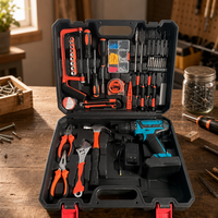 Ensemble d'outils électriques pour perceuse à batterie de 115 pièces avec étui rigide en acier à haute teneur en carbone pour la réparation à domicile OEM