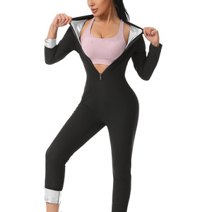 Traje de Sauna de Manga Larga para Mujer, Talla Grande, Transpirable, para Uso Doméstico, Deportivo, Moldeador de Cuerpo - Product Image 1