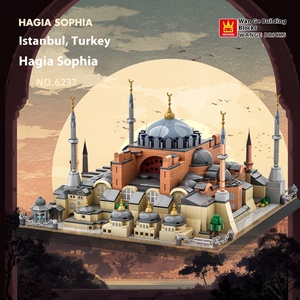 Wange 6237 Istanbul hagia Sophia xem đường phố xây dựng khối Nhựa Tự làm mô hình đồ chơi cho trẻ em thế giới kiến trúc xuyên biên giới đồ chơi - Product Image 5