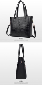 Bolso de Mano Personalizado de Lujo para Mujer, Bolso de Hombro de Cuero PU Negro, Bolso de Mano Informal para Mujer - Product Image 4