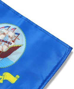 Lot de 2 drapeaux de voiture double face avec emblèmes de l'Aigle et du Navire de la Marine des États-<span class=keywords><strong>Unis</strong></span>, avec poteau de drapeau de 14 pouces et clip de fenêtre extérieur pour la plupart des voitures - Product Image 3