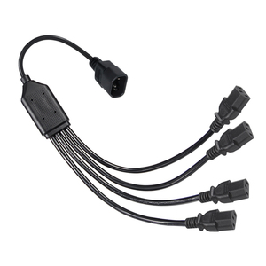 Đầu Nối Nối Nối Dài Cáp Ups 10A 250V Đầu Cắm <span class=keywords><strong>Ac</strong></span> 3 Chấu Đầu Cắm Y Đực Cái Dây Nguồn <span class=keywords><strong>C14</strong></span> Đến 4 * C13 - Product Image 2