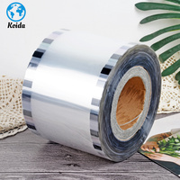 Film de scellage semi-automatique transparent pour gobelets en papier, rouleau de film étirable pour couvercles de gobelets à bulles, sacs de film à prix d'usine