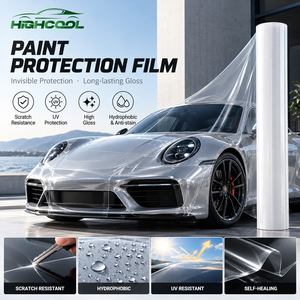 ฟิล์มใสกันรอยรถยนต์ HIGHCOOL TPU ป้องกันสีรถแบบใส PPF เงางาม ซ่อมแซมตัวเองได้ ป้องกันรอยขีดข่วน ป้องกันสีเหลือง สำหรับปกป้องตัวถังรถ - Product Image 1