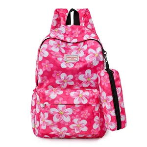 Odm oem mini nylon rouge filles affaires doux mode tendance nouveau design floral sac à dos avec logo