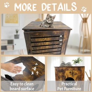 Wholesale Indoor Hidden <strong>Cat</strong> <strong>Litter</strong> Box Enclosure Furniture Side Table <strong>Cats</strong> Cage <strong>Cabinet</strong> - Product Image 3