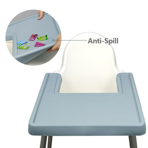 Tapis de chaise haute en silicone résistant à la chaleur pour enfants ensemble d'alimentation pour tout-petits napperon et assiette imprimées avec bol d'aspiration - Product Image 1