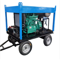 Nettoyeur haute pression à eau froide 500 bars pour le nettoyage des façades de bâtiments et des chantiers de construction, moteur diesel, usage intensif