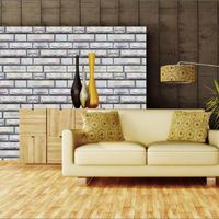 Autocollants de carrelage 3D autocollants en PVC épais simulé, imperméables, pour décoration murale avec motif mosaïque et installation facile (peel & stick)