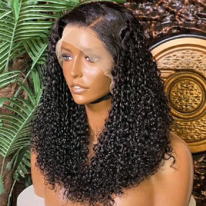 Perruque Lace Front 13x4 en Cheveux Humains Brésiliens Longs WXJ, Style Bouclé Long, Cheveux Remy Transparents, pour Femmes Noires - Product Image 1