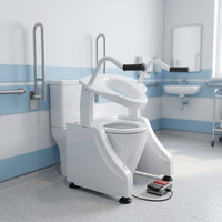 Chaise de transfert pour personnes âgées et handicapées, chaise-commode multifonctionnelle, siège de toilette élévateur pour la sécurité dans la salle de bain