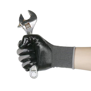 قفازات أمان متعددة الاستخدامات مغموسة بالنتريل، قفازات عمل مطلية بطبقة نايلون على راحة اليد - Product Image 3