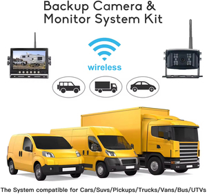 Không dây Camera Monitor Kit hệ thống xe an ninh phía sau xem cam 4CH 7 inch màn hình mdvr xe buýt xe tải RV Trailer không dây sao lưu máy ảnh - Product Image 2