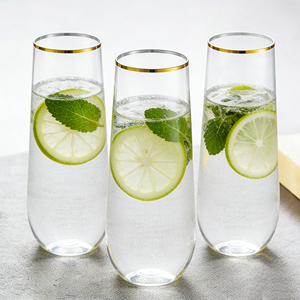 Vasos Desechables de Plástico Verde Ultrafinos de 9 oz para Cerveza, Vasos Mágicos para Estadio, Reciclables, a Todo Color, 600 ml, para Champán, Vino, con Logotipo Personalizado, 8 oz - Product Image 1