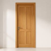 Porte intérieure en bois massif, style moderne du milieu du siècle, à charnière simple, pour entrée principale, design de porte en bois pour chambre à coucher
