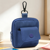 Porte-monnaie portable, petite pochette carrée avec porte-clés et mousqueton, étui multifonction pour écouteurs et rouge à lèvres, sac cadeau promotionnel