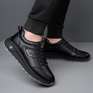 Zapatillas Deportivas Blancas para Hombre, Forro de Felpa para Invierno, con Cordones, Punta Redonda, Suela de Goma Antideslizante, Entresuela de EVA, Zapatos Casuales de Moda - Product Image 4