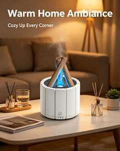 Diffuseur d'arômes Flamme de Feu de Camp, Humidificateur Ultrasonique à Brume Froide, Effet de Lumière de Feu Réaliste, Machine à Parfum aux Huiles Essentielles - Product Image 2