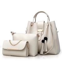 3pcs in 1 Set Sac Femme Nouveau Crossbody Women's Handbag Fashion Shoulder Handheld Bucket Ladies Box Sub Mother Mombag