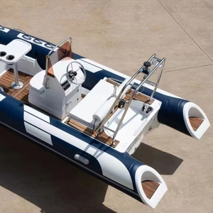 Nervure gonflable en PVC Yacht de sport à grande vitesse 1.2mm d'épaisseur conception pliante rigide pour les eaux de l'océan lac pêche matériau Hypalon stable - Product Image 2